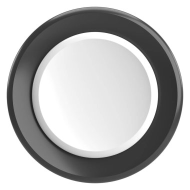 Üç boyutlu daire düğmesi. Boş tuş. 3B illüstrasyon.