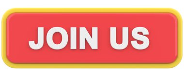 Bize katıl düğme. 3B illüstrasyon.