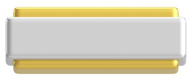 Üç boyutlu düğme. Boş tuş. 3B illüstrasyon.