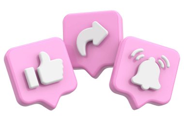 Ortak abonelik simgesi gibi. 3B illüstrasyon.