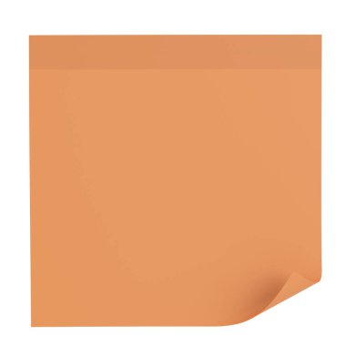 Üç boyutlu not defteri. Yapışkan bir not. 3B illüstrasyon.