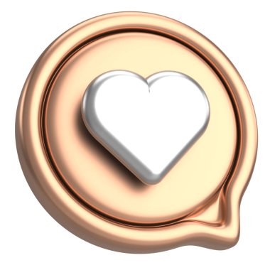 İkon gibi. Düğme gibi. 3B illüstrasyon.