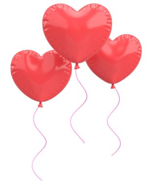 3D Kalp Balonu. 3B illüstrasyon.