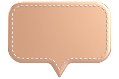 Fiyat etiketi Konuşma balonu. 3B illüstrasyon.