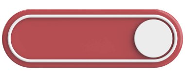 Üç boyutlu düğme. Boş tuş. 3B illüstrasyon.