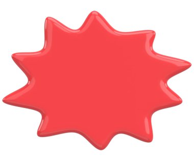 Konuşma balonu. Mesaj kutusu. 3B illüstrasyon.