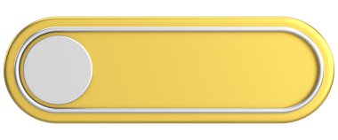 Üç boyutlu düğme. Boş tuş. 3B illüstrasyon.