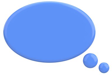 Konuşma balonu. Mesaj kutusu. 3B illüstrasyon.