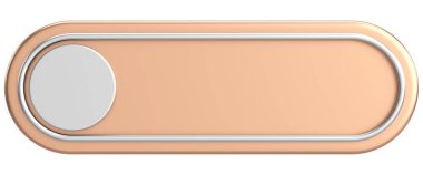 Üç boyutlu düğme. Boş tuş. 3B illüstrasyon.