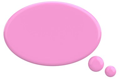 Konuşma balonu. Mesaj kutusu. 3B illüstrasyon.