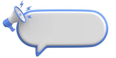 Üç boyutlu uyarı kutusu. 3B illüstrasyon.