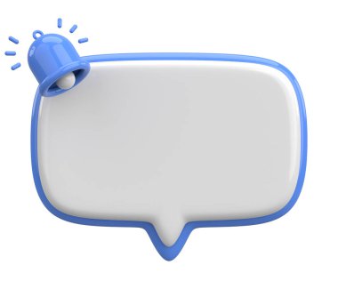 Üç boyutlu uyarı kutusu. 3B illüstrasyon.