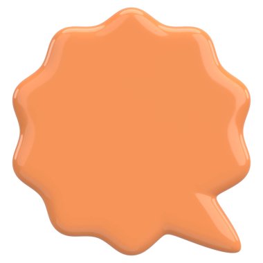 Konuşma balonu. Mesaj kutusu. 3B illüstrasyon.