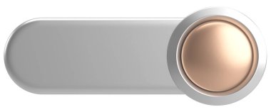 Üç boyutlu düğme. Boş tuş. 3B illüstrasyon.