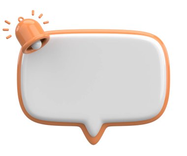 Üç boyutlu uyarı kutusu. 3B illüstrasyon.