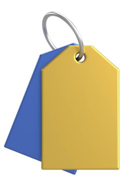 Fiyat etiketi Fiyat etiketi 3B illüstrasyon.