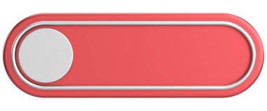 Üç boyutlu düğme. Boş tuş. 3B illüstrasyon.