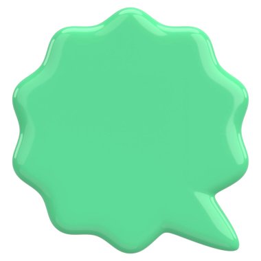 Konuşma balonu. Mesaj kutusu. 3B illüstrasyon.