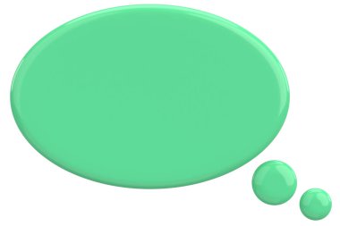 Konuşma balonu. Mesaj kutusu. 3B illüstrasyon.