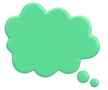 Konuşma balonu. Mesaj kutusu. 3B illüstrasyon.