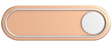 Üç boyutlu düğme. Boş tuş. 3B illüstrasyon.