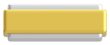 Üç boyutlu düğme. Boş tuş. 3B illüstrasyon.