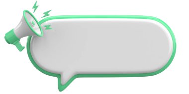 Üç boyutlu uyarı kutusu. 3B illüstrasyon.