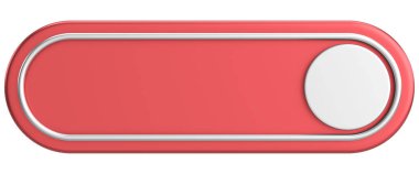 Üç boyutlu düğme. Boş tuş. 3B illüstrasyon.