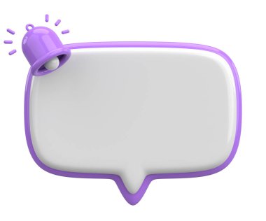 Üç boyutlu uyarı kutusu. 3B illüstrasyon.