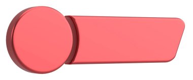 Üç boyutlu düğme. Boş tuş. 3B illüstrasyon.