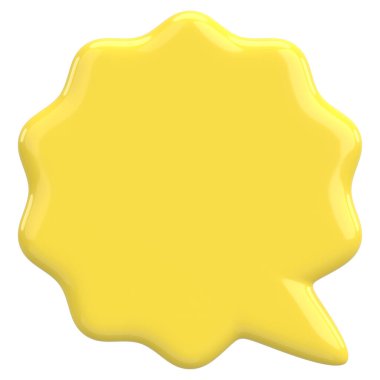 Konuşma balonu. Mesaj kutusu. 3B illüstrasyon.