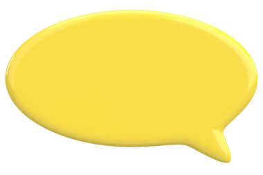 Konuşma balonu. Mesaj kutusu. 3B illüstrasyon.