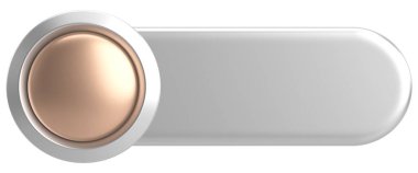 Üç boyutlu düğme. Boş tuş. 3B illüstrasyon.