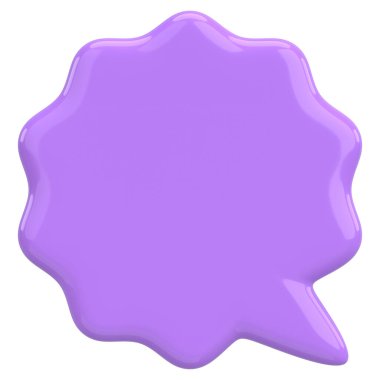 Konuşma balonu. Mesaj kutusu. 3B illüstrasyon.