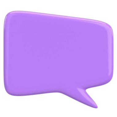 Konuşma balonu. Mesaj kutusu. 3B illüstrasyon.