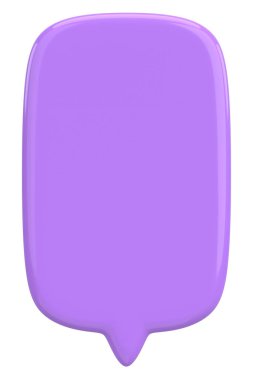 Konuşma balonu. Mesaj kutusu. 3B illüstrasyon.