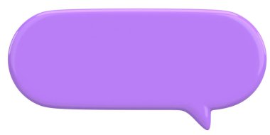 Konuşma balonu. Mesaj kutusu. 3B illüstrasyon.