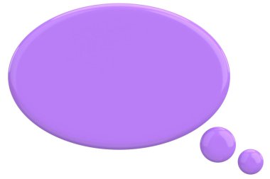 Konuşma balonu. Mesaj kutusu. 3B illüstrasyon.