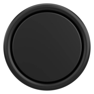 Üç boyutlu daire düğmesi. Boş tuş. 3B illüstrasyon.