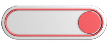 Üç boyutlu düğme. Boş tuş. 3B illüstrasyon.