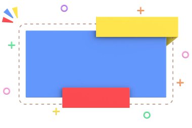 Satış afişi. 3 boyutlu pankart tasarımı. 3B illüstrasyon.