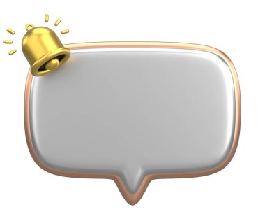 Üç boyutlu uyarı kutusu. 3B illüstrasyon.