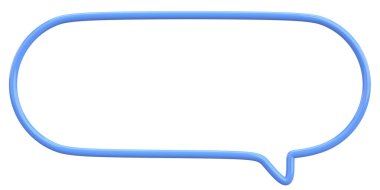 Konuşma balonu. Mesaj kutusu. 3B illüstrasyon.