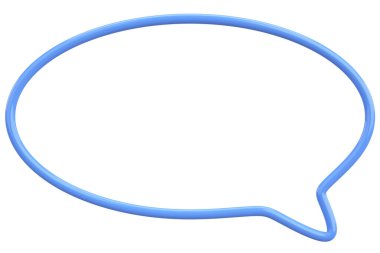 Konuşma balonu. Mesaj kutusu. 3B illüstrasyon.