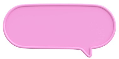 Konuşma balonu. Mesaj kutusu. 3B illüstrasyon.