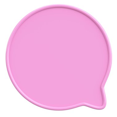 Konuşma balonu. Mesaj kutusu. 3B illüstrasyon.