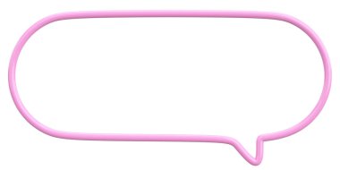 Konuşma balonu. Mesaj kutusu. 3B illüstrasyon.