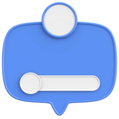 Profil kutusu. Sosyal medya profili. 3B illüstrasyon.