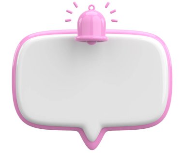 Üç boyutlu uyarı kutusu. 3B illüstrasyon.