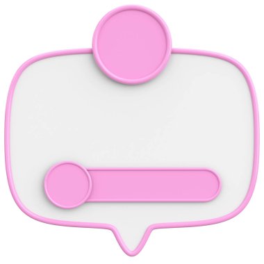 Profil kutusu. Sosyal medya profili. 3B illüstrasyon.